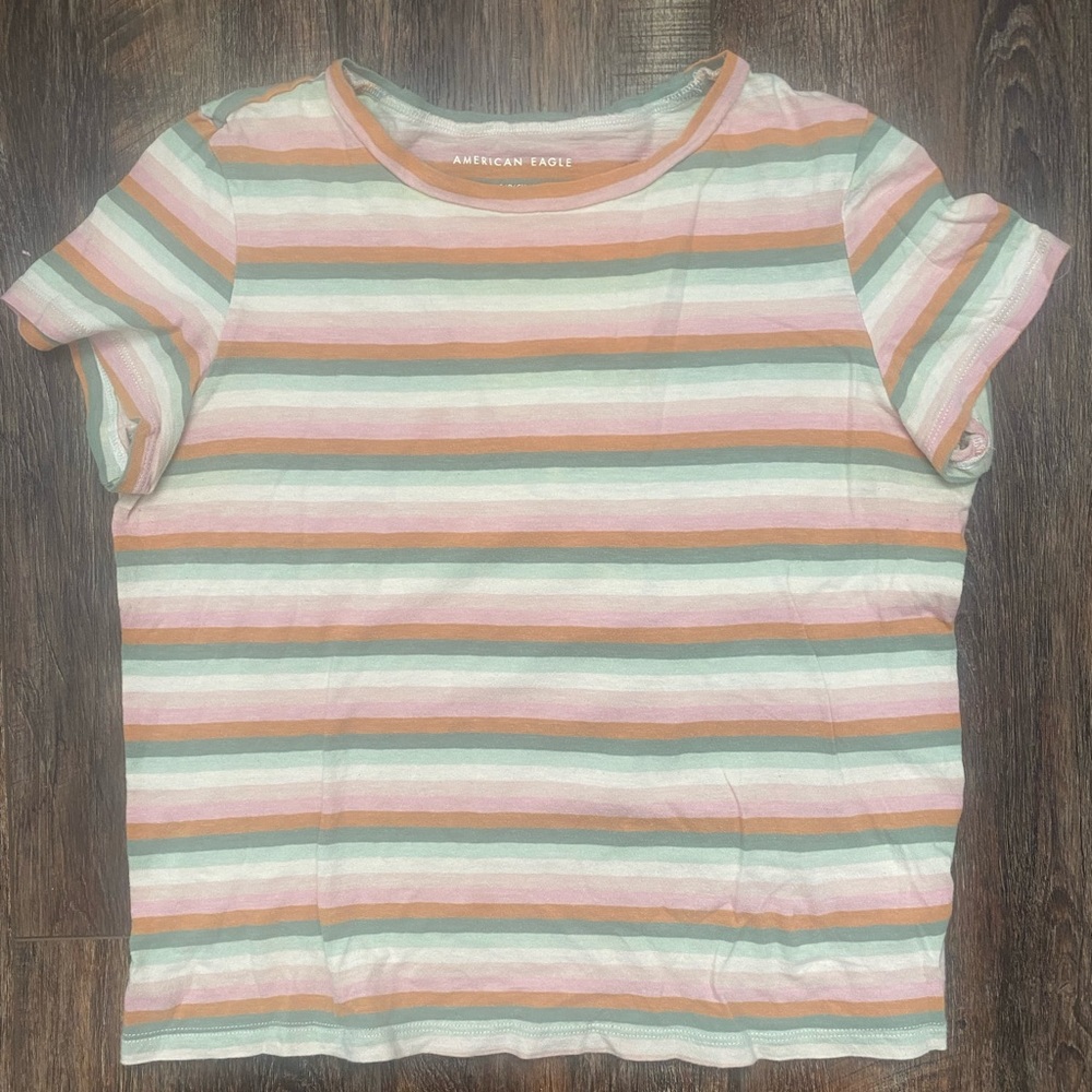 Striped American eagle t-shirt